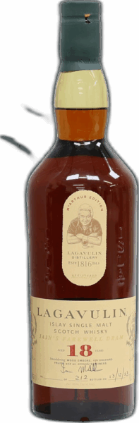 Lagavulin Iain’s Farewell Dram Aged 18 Years Islay Single Malt Scotch Whisky spirit image