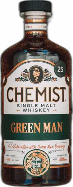 Chemist Green Man Single Malt Whiskey spirit image