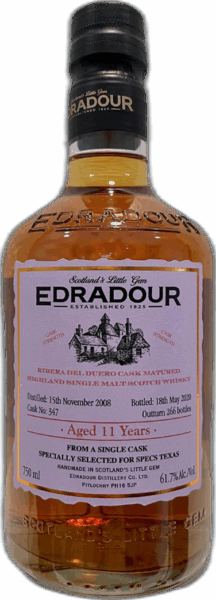 Edradour 11 Year Single Cask Ribera Del Duero spirit image