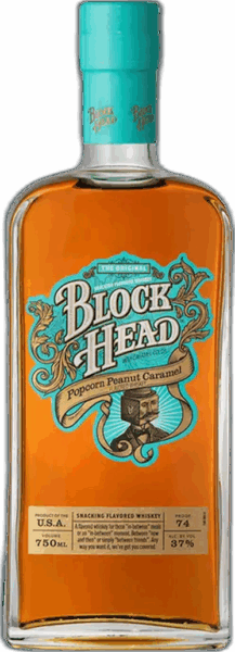 Block Head Popcorn Peanut Caramel Flavored Whiskey spirit image