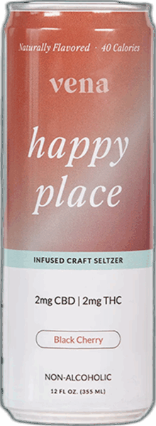 Vena Happy Place Non-Alcoholic Black Cherry Seltzer spirit image