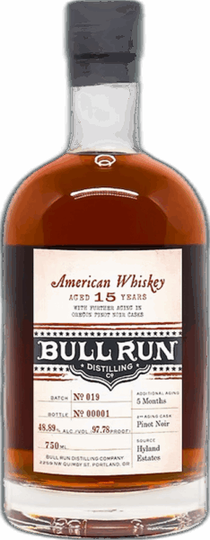 Bull Run Pinot Noir Finished Whiskey Aged 15 Years Batch No. 023 spirit image