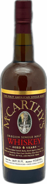 McCarthy’s 6 Year Oregon Single Malt Whiskey spirit image